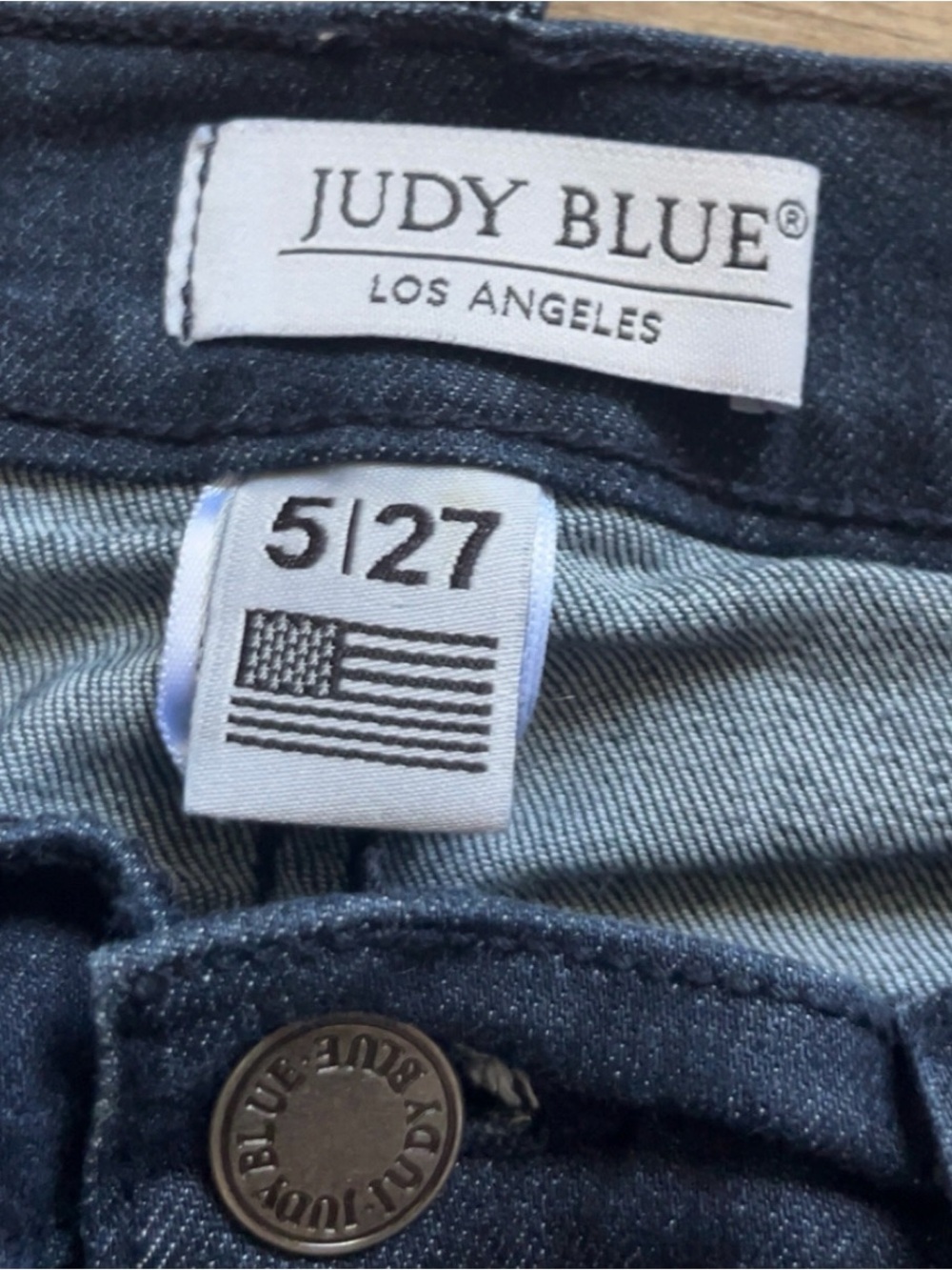 Judy Blue Dark Blue High-Rise Flare Jeans Sz 27/5 - Picture 5 of 6